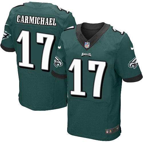 Men's Elite Harold Carmichael Nike Jersey Midnight Green Home - #17 NFL Philadelphia Eagles